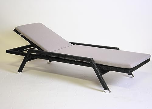 Destiny Gartenliege Carlos 200x78x40 cm Polyrattan verstellbar inkl Auflage