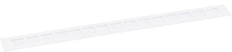 uxcell Cubierta de ventilación de aire, 1 unidad de 600 x 50 mm, cubierta de ventilación de malla de aleación de aluminio, rejilla de ventilación rectangular para armario de zapatos (blanco)