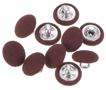 QUARKZMAN 10 Piezas de Botones de Costura Redondos de 11.5 mm Con Cubierta de Tela de 18L para Trajes, Vestidos Y Blusas, Color Caramelo