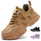 Scarpe Antinfortunistiche Donna Leggere e Comode Scarpe da Lavoro con Punta in Acciaio Antiscivolo Traspiranti Scarpe Sicurezza C01 Marrone/41