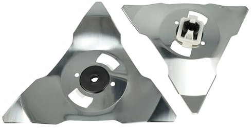 vhbw 2X Ersatz-Messer kompatibel mit Robomow MC-Modelle, MS 1000 (2014-2016) Rasenmäher - Ersatzklinge Silber, Edelstahl