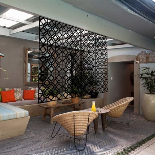 Stepstall 12 Pcs PVC hängenden Raumteiler, Dicke dekorative Blume Design Raumteiler Partitionen Panel Bildschirm für die Dekoration Schlafzimmer Wohnen Essen Küche Büro Restaurant Hotel Dekor