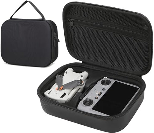 DJI Mini 4 Pro Carrying Case, Portable Hard Travel Case Storage Bag Fits DJI Mini 4 Pro Drone, RC 2 / RC-N2 Remote Controller and Accessories - Black