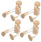 HAPINARY 16 Stk Diy-peg-puppe Bemalbare Puppen Basteln Zubehör Für Peg-puppen Unfertige Figuren Unfertiges Spielzeug Für Kinder Puppen Freunde Spielzeug Kokeshi Puppen Selber Machen Bambus