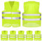 5 x Stück Warnwesten Auto, Gelb Warnweste, 2025 gemäß ISO20471, KFZ Sicherheitsweste, Erwachsene Warnschutzweste, EU Norm, high Visibility Vest, Sicherheits Set, Autozubehör