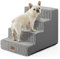 COZY KISS Hundetreppe für Kleine Hunde, 4 Stufen Breiter Haustiertreppe für Bett Couch Auto, 45cm Hoch Hochdichtem Schaumstoff Katzentreppe mit Abnehmbarem Bezug (Schwarz und Weiß, 60x45x45cm, 4)