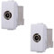 Toma TV y sat directa conector macho compatible Bticino Matix color blanco