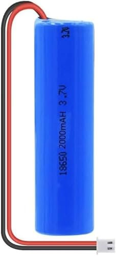 ZWDCVFGK 18650 Lithium-Ion Battery, 3.7V 2000mAh Rechargeable Battery, DIY Cable, with XH 2P Plug