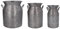 Gisela Graham Set of 3 Galvanised Metal Milk Churn Bucket