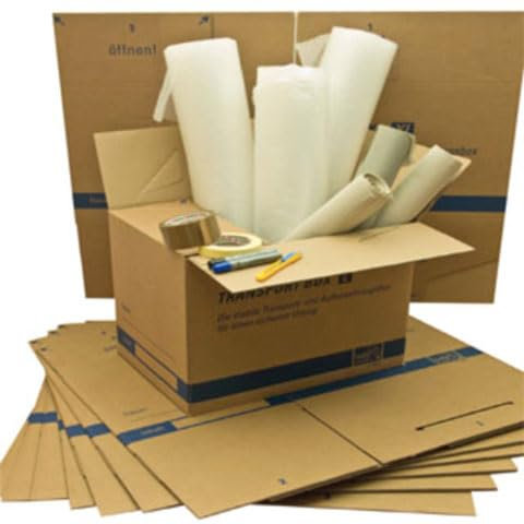 VEPATIM Umzugsset für 2-3 Zimmer - 36 Umzugskartons und viel nützliches Zubehör