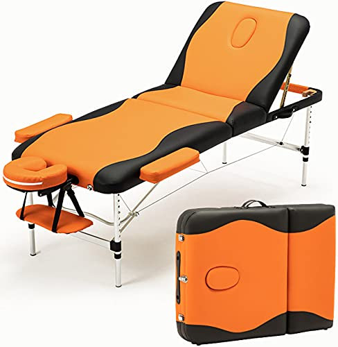 MOKLYF Tables de Massage pour Spa, lit d'esthétique, lit de Massage Portable, lit de Massage Spa pour Le Visage réglable en Hauteur, avec Sac de Transport(