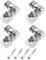 Yuiturt 4PCS Roller Guitar String Trees, Chrome String Retainers with Mounting Screws for Fender Strat/Tele, Locking String Guides for Electric Guitar Tuning Stability (Stratocaster/Telecaster Style)
