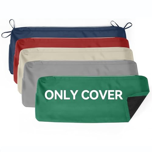 WLXFF 5cm Dicke Bankauflage Bezug, Wasserdicht Bezug FüR Sitzkissen Bank Outdoor Bankkissen, Sitzbank Kissen Sitzbank Polster Outdoor Bezug, Waschbare Sitzauflage Sitzpolster Bank Bezug,No8,80X60X5CM