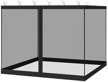 Eventerde Moskitonetze für Pergola | 4 Packungen Abdeckungen für Pergola – Insektenschutztuch, atmungsaktiv, UV-Schutz, 3 x 3 m, für Garten, Terrasse, Camping, Zelte, warmes Wetter
