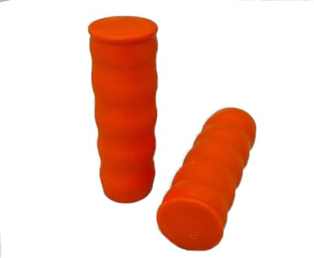 2X 33 mm Griff Wellengriff Schubkarre Sackkarre Stange Rohr ORANGE 33,5-34 mm