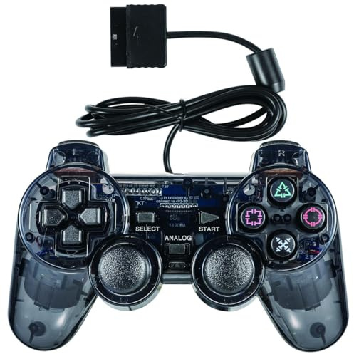 YOFDAL Controller PS2 cablato compatibile con Play 2, joystick ergonomico con doppia vibrazione, gamepad ad alte prestazioni plug & play con cavo 1.8m per console PS-2