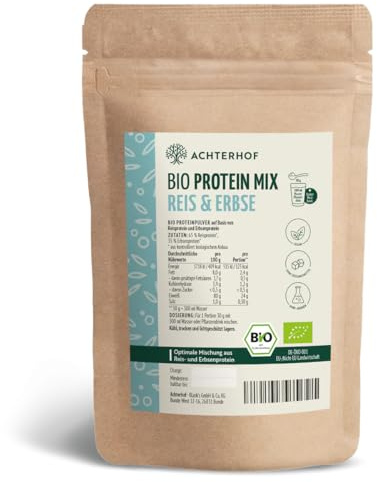 Bio Protein Basis Mix Reis & Erbse 250g | Erbsen- und Reisprotein in optimalen Verhältnis | ohne Zusatzstoffe | Achterhof