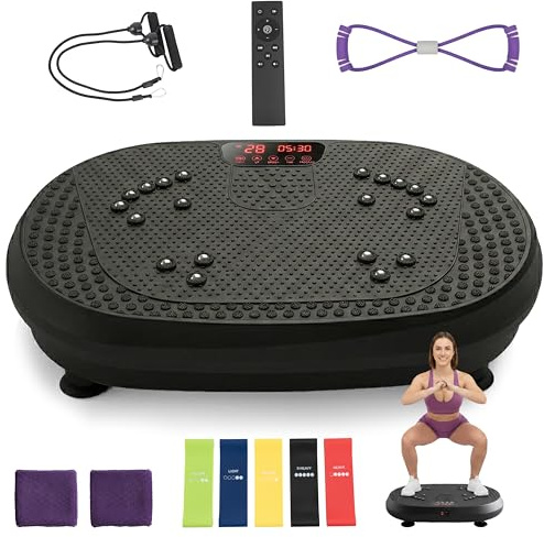 Vibration Plate Exercise Machine with 9 Modes, 150kg Capacity, 120 Intensity Levels for Lymphatic Drainage - Dual Motor Whole Body Platform for Weight Loss for Home Gym - 2026 Upgrade Model