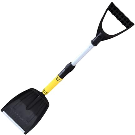 yakermur Schneeschaufel für Auto, ausziehbar von 71 bis 86 cm – kompakte Schaufel für Auto mit Griff – für LKW, SUV, Quad, Windschutzscheibe und Fenster, Einfahrt und Camping