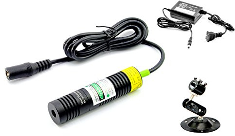 532nm Modulo Linea Laser Verde 20mw / 18x78mm + Adattatore + Supporto