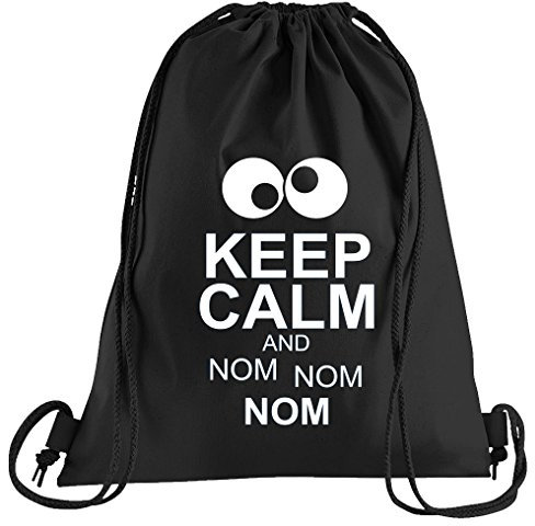 T-Shirt People Keep Calm and Nom Nom Sportbeutel – bedruckter Beutel – eine schöne Sport-Tasche Beutel mit Kordeln