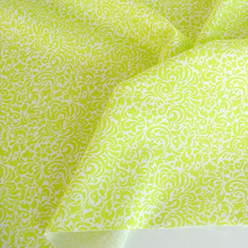 TOLKO 50cm Baumwollstoff Meterware weiche kochfeste Baumwoll-Popeline für Kleid Bluse Kostüm | Gardinenstoff Vorhangstoff Bezugsstoff Dekostoff Baumwolle Baumwollstoffe zum Nähen Dekorieren (Lind)