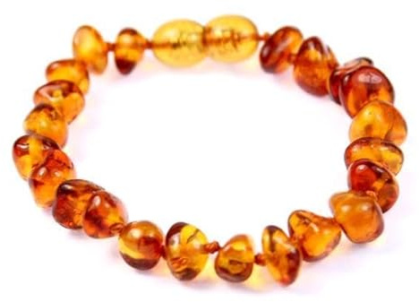 SilverAmber Jewellery UK - Nytt baltisk bärnsten vristlänk armband konjak – handgjort 100 % äkta bärnstenspärlor – premiumkvalitet – storlekar 12–25 cm, Harts, Amber