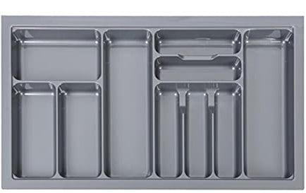 EVTSCAN Expandable Drawer Organizer, 900mm Cutlery Trays Insert Knives and Forks Storage Drawer Organizer, for Kitchen Home (Grey)