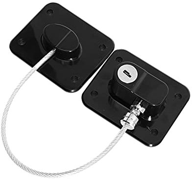 Multipurpose Adhesive Baby Safety Lock for Refrigerators Cabinets Windows and Drawers - Black Zinc Alloy and Abs Design for Enhanced Child Safety