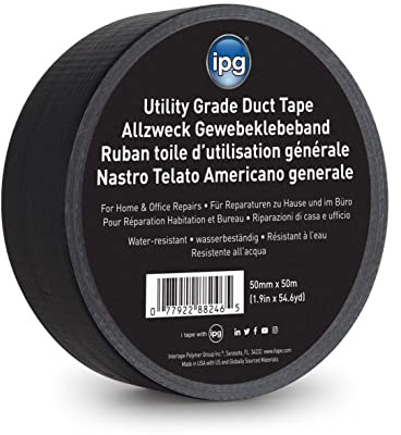 Intertape Polymer Group AC6 schwarzes Gewebeklebeband, 50mm x 50m, Kiste von 24