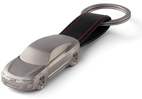Audi 3182100100 Schlüsselanhänger e-tron GT Skulptur Edelstahl Anhänger Keyring Miniatur, schwarz/silber, Einheitsgröße