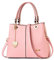 DORRISO Moda Borsa Donna Borsa a Mano Grande Borsa a Tracolla Casual Viaggio Borsa Messenger Ornamenti di Moda Regolabile Tracolla PU Pelle Tote Borse Donna Borsa Tracolla Rosa