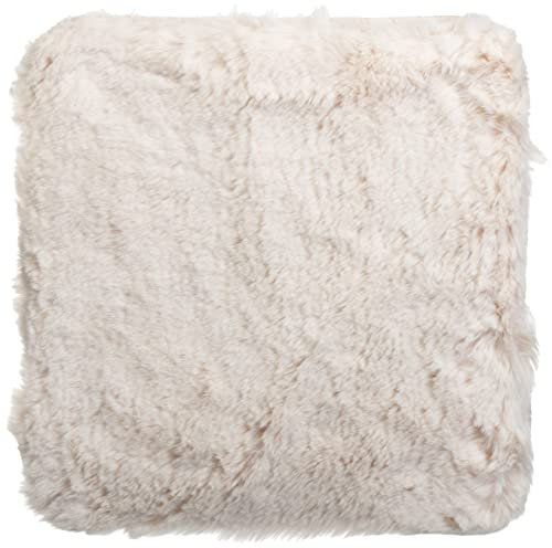 Brandsseller Sitzkissen Teppich 38 x 38 cm Lammfelloptik quadratisch Kunstfell Fellimitat Langflorteppich Lammfellauflage Schaffellimitat - Creme