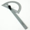 PIMALDAUM® Winkelschmiege, Schmiege, Winkelmesser 0-180°, hochfester Kohlenstoffstahl, verchromte Skala, Feststellschraube, Kunstledertasche (Metall, 120 * 150 mm)