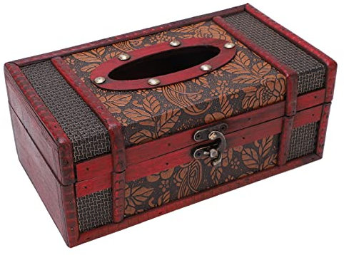 Großes Fassungsvermögen der hölzernen Tissue-Box, Spender im Vintage-Stil mit klassischer Textur, langlebiger dekorativer Serviettenhalter