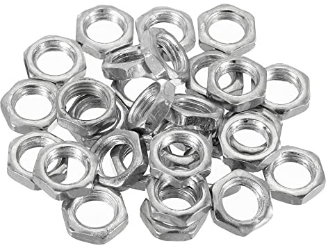 PATIKIL M12 x 1.5 Steel Hex Nuts, 20 Pack Metric Thread Zinc Plated Finished Hardware Nuts Screw Bolt Fasteners 5mm Height