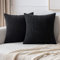 MIULEE Kordsamt Kissenbezug Kissenbezüge Dekorative Kissenhülle Moderne Sofakissen Dekokissen Couchkissen Zierkissen Weicher für Sofa Wohnzimmer Schlafzimmer 2er Set 50x50 cm Schwarz