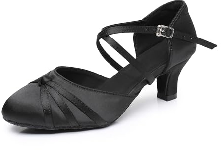 Rosefinch Scarpe da Ballo Latino da Donna per Salsa Tango Valzer - Sociale con Tacco 5/7cm, 34-41EU