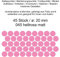Aufkleber Etiketten Klebepunkte aus Folie 45 Stück rosa hellrosa matt rund 20 mm selbstklebend farbig wetterfest Decal Markierungen Organisieren DIY basteln verzieren Modellbau Scrapbooking