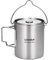 KOCAN Campingtopf, 750 ml Edelstahl-Topf,tragbarer Wasserbecher,Tasse mit Deckel und faltbarem Griff,Outdoor,Camping,Kochen,Picknick