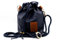 vanClyde® Premium Leckerlibeutel für Hunde - Kunstleder Futterbeutel mit Gürtelclip & Umhängeseil, Ideal für Training & Unterwegs, Dunkelblau