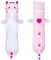 SNOWOLF Chat Coussin Long Oreiller Doux en Peluche pour Poupée en Peluche Jouet en Peluche Cadeau (Rose, 50 cm)