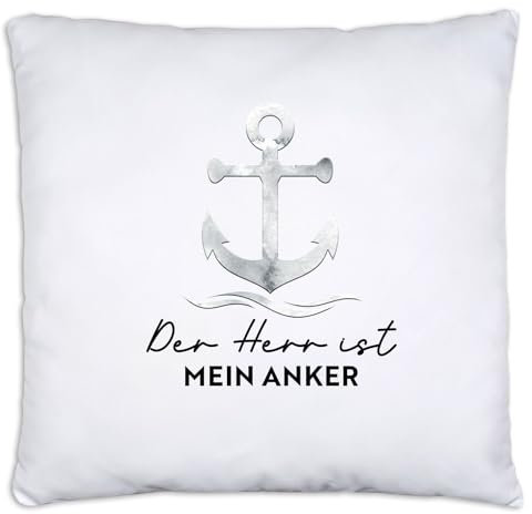 timalo Christliches Kissen Dekokissen Kissenhülle Kopfkissen Geschenkidee für Christen | Anker