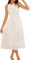 GRACE KARIN Ärmellose Sommerkleider für Frauen Tank Top Kleid Rundhalsausschnitt Einfarbig A-Linie Midi Länge Kleid Freizeitkleid Weiß XL