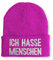 tshirtladen Spruchmütze Strickmütze Ich Hasse Menschen Wintermütze Mütze lustige Beanie mit Stick OneSize, Farbe: Pink