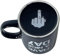 BAKAMITAYI Tasse à café avec doigt d'honneur 3D amusant à l'intérieur du vôtre, cadeau pour la famille pour le meilleur poisson d'avril, la Saint-Valentin, un anniversaire (blanc, noir, 300 ml) (noir)