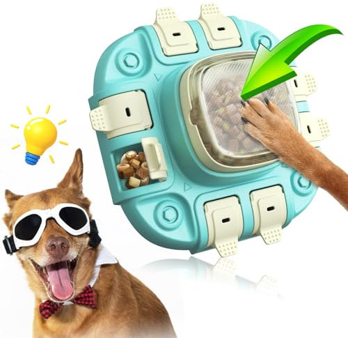 Romicta Juguete Inteligente para Perros, Dispensador Interactivo de Golosinas a 2 Niveles para Entrenamiento y Entretenimiento, Diseño Antivuelco, Fomenta una Alimentación Saludable y Reduce el Aburri