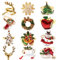 ADERTOS 12 STK Serviettenringe Weihnachten Gold Metall Serviettenring Hirsch Elch Form Servietten Ringe Vintage Schneeflocken Weihnachtsbäume Serviettenring Tishdeko für Hochzeit, Esstisch, Deko