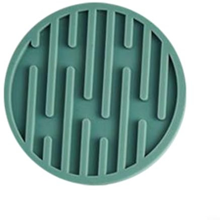 Tapis de tasse à thé résistant à la chaleur, dessous de verre antidérapant en silicone avec drainage efficace de l'eau (vert)