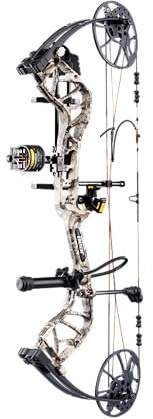 Bear Archery Legit MAXX RTH Compound Bow, Ready-to-Hunt Package, Right Handed Archers, 30 Bow, 6.25 Brace Height, Draw Weight Range 10-70lb, Adjustable Draw Length 14-30, Veil Whitetail/Black